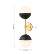 Load image into Gallery viewer, LightFixturesUSA-Modern 2-Light Opal Glass Globe Wall Sconce-Wall Sconce-Nickel-