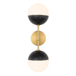 Load image into Gallery viewer, LightFixturesUSA-Modern 2-Light Opal Glass Globe Wall Sconce-Wall Sconce-Nickel-