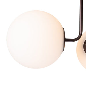 LightFixturesUSA-Modern 3-Light Opal Glass Globe Ceiling Light-Ceiling Light-Brass-