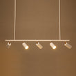 Load image into Gallery viewer, LightFixturesUSA-Modern 5-light Island Linear Track Light-Chandelier-Black+Gold-