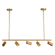 Load image into Gallery viewer, LightFixturesUSA-Modern 5-light Island Linear Track Light-Chandelier-Black+Gold-