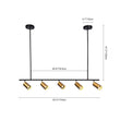 Load image into Gallery viewer, LightFixturesUSA-Modern 5-light Island Linear Track Light-Chandelier-Black+Gold-