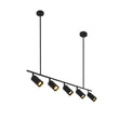 Load image into Gallery viewer, LightFixturesUSA-Modern 5-light Island Linear Track Light-Chandelier-Black+Gold-