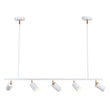 Load image into Gallery viewer, LightFixturesUSA-Modern 5-light Island Linear Track Light-Chandelier-Black+Gold-