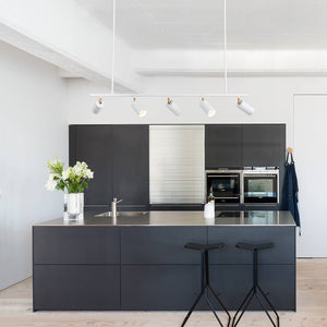 LightFixturesUSA-Modern 5-light Island Linear Track Light-Chandelier-Gold-