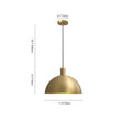 Load image into Gallery viewer, LightFixturesUSA-Modern Brass Single Dome Pendant Light-Pendant Light--