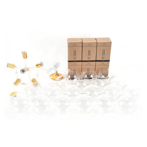 LightFixturesUSA-Modern Cluster Glass Bubble Chandelier / Semi Flush-Chandelier-Black-12 Globes