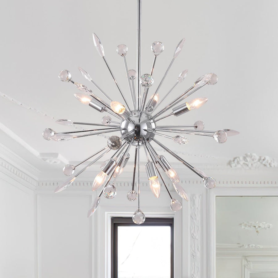 LightFixturesUSA-Modern Crystal Sputnik Sphere Chandelier-Chandelier-Chrome-8-Light