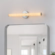 Load image into Gallery viewer, LightFixturesUSA-Modern Dimmable LED Marble Tube Vanity Wall Light-Wall Sconce-Chrome-
