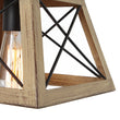 Load image into Gallery viewer, LightFixturesUSA-Modern Farmhouse 5-light Kitchen Island Faux Wood Linear Chandelier Pendant-Chandelier-Brown-