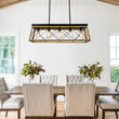 Load image into Gallery viewer, LightFixturesUSA-Modern Farmhouse 5-light Kitchen Island Linear Pendant-Chandelier-Beige Grey-