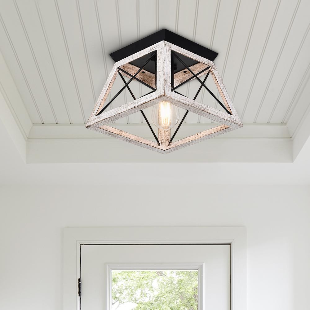 Modern Farmhouse Square Flush Mount Light LightFixturesUSA