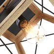 Load image into Gallery viewer, LightFixturesUSA-Modern Farmhouse Square Flush Mount Light-Ceiling Light-Brown-