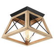 Load image into Gallery viewer, LightFixturesUSA-Modern Farmhouse Square Flush Mount Light-Ceiling Light-Brown-