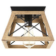 Load image into Gallery viewer, LightFixturesUSA-Modern Farmhouse Square Flush Mount Light-Ceiling Light-Brown-