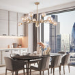 Load image into Gallery viewer, LightFixturesUSA-Modern Sputnik Branching Bubble Chandelier-Chandelier-Brass-