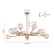 Load image into Gallery viewer, LightFixturesUSA-Modern Sputnik Branching Bubble Chandelier-Chandelier-Brass-
