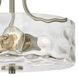 Load image into Gallery viewer, LightFixturesUSA-Nickel Hammered Glass Semi Flush-Ceiling Light--