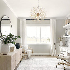 LightFixturesUSA-Stunning Sputnik Crystal Dandelion Chandelier-Chandelier-Brass-8-Lt
