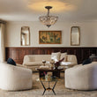 Load image into Gallery viewer, LightFixturesUSA-Victorian Antique Bronze Crystal Semi Flush Light-Ceiling Light-Bronze-