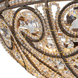 Load image into Gallery viewer, LightFixturesUSA-Victorian Antique Bronze Crystal Semi Flush Light-Ceiling Light-Bronze-