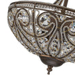 Load image into Gallery viewer, LightFixturesUSA-Victorian Antique Bronze Crystal Semi Flush Light-Ceiling Light-Bronze-