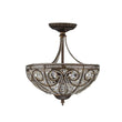 Load image into Gallery viewer, LightFixturesUSA-Victorian Antique Bronze Crystal Semi Flush Light-Ceiling Light-Bronze-