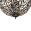 Load image into Gallery viewer, LightFixturesUSA-Victorian Antique Bronze Crystal Semi Flush Light-Ceiling Light-Bronze-