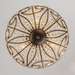 Load image into Gallery viewer, LightFixturesUSA-Victorian Antique Bronze Crystal Semi Flush Light-Ceiling Light-Bronze-