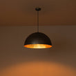 Load image into Gallery viewer, LightFixturesUSA-Vintage Luxe Oversized Hammered Dome Pendant Light-Pendant Light-15 in.-Dark Silver