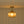 1-Light Amber Ribbed Glass Round Semi Flush Mount