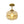 1-Light Amber Ribbed Glass Round Semi Flush Mount