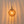 1-Light Goose Arm Amber Ribbed Glass Globe Wall Sconce