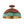 1-Light Industrial Copper Patina Metal Dome Semi Flush Mount