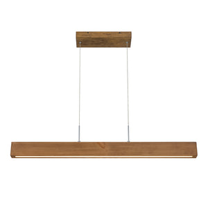 (OpenBox) 1-Light Modern Minimalist LED Wood Linear Chandelier