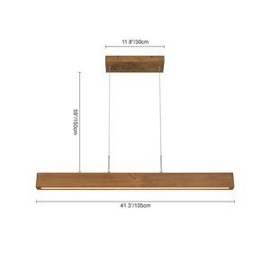 (OpenBox) 1-Light Modern Minimalist LED Wood Linear Chandelier
