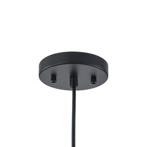 1-Light Smoked Grey Tinted Glass Bell Kitchen Pendant