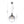 1-Light Smoked Grey Tinted Glass Bell Kitchen Pendant