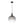 1-Light Smoked Grey Tinted Glass Bell Kitchen Pendant