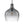 1-Light Smoked Grey Tinted Glass Bell Kitchen Pendant