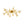 12-Light Brass Faceted Crystal Sputnik Semi Flush Chandelier