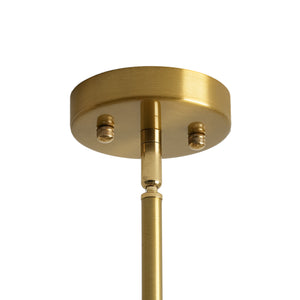 Mid-Century Brass Glass Bubble Branch Sputnik Semi Flush Chandelier