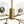 Mid-Century Brass Glass Bubble Branch Sputnik Semi Flush Chandelier