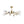 Mid-Century Brass Glass Bubble Branch Sputnik Semi Flush Chandelier