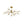 Mid-Century Brass Glass Bubble Branch Sputnik Semi Flush Chandelier