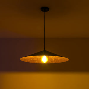 Industrial Oversized Iron Flat Cone Kitchen Pendant Light