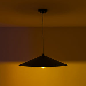 Industrial Oversized Iron Flat Cone Kitchen Pendant Light