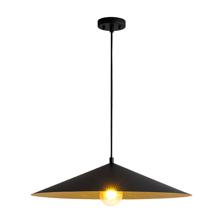 Industrial Oversized Iron Flat Cone Kitchen Pendant Light