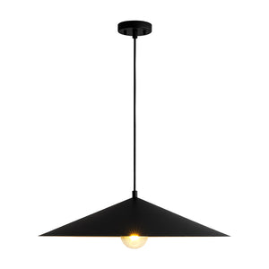 Industrial Oversized Iron Flat Cone Kitchen Pendant Light