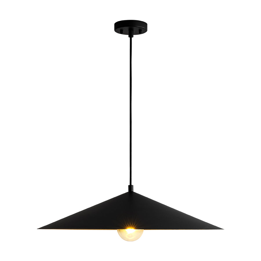 Industrial Oversized Iron Flat Cone Kitchen Pendant Light